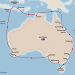 Map of Australia Cruise Itinerary