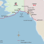 Map of Different Alaska Cruise Itinerary