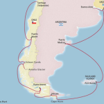 Map of Different South American Cruise Itinerary