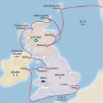 Map of England Cruise Itinerary