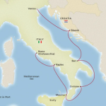 Map of Italian Cruise Itinerary