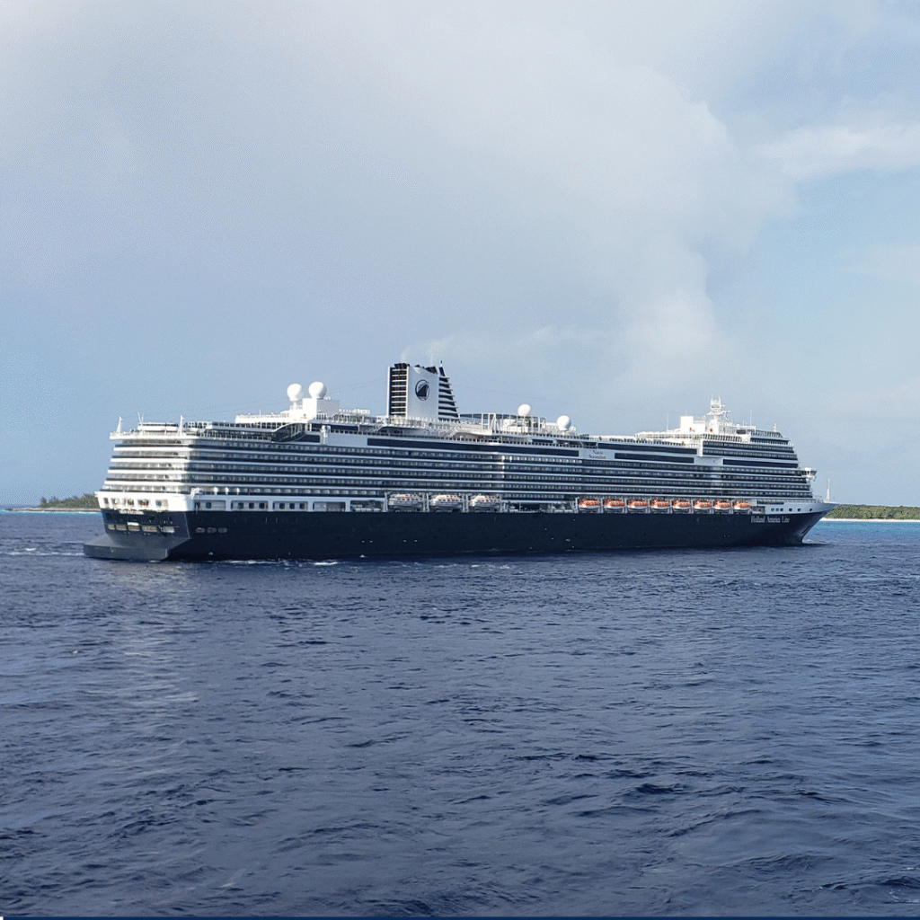 Holland America Line cruise ship on the water